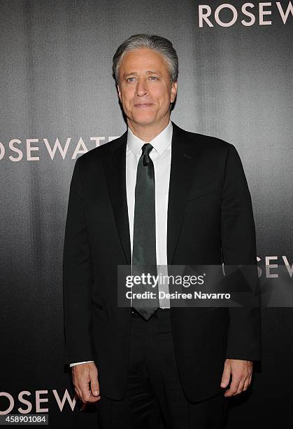 Director/writer/producer Jon Stewart attends "Rosewater" New York Premiere at AMC Lincoln Square Theater on November 12, 2014 in New York City.