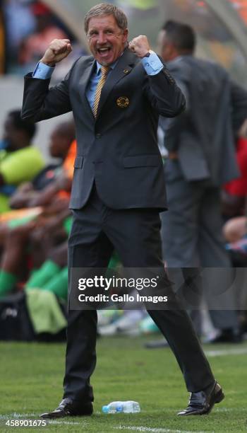 Head Coach Stuart Baxter of Kaizer Chiefs during the Absa Premiership match between AmaZulu and Kaizer Chiefs at Moses Mabida Stadium on December 22,...