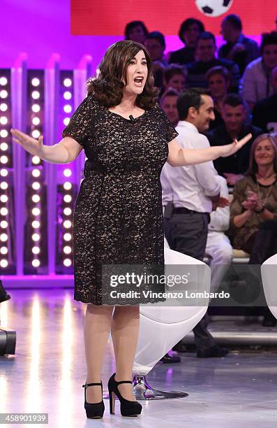 Maria Di Biase appears on Italian tv show 'Quelli Che Il Calcio' on December 22, 2013 in Milan, Italy.