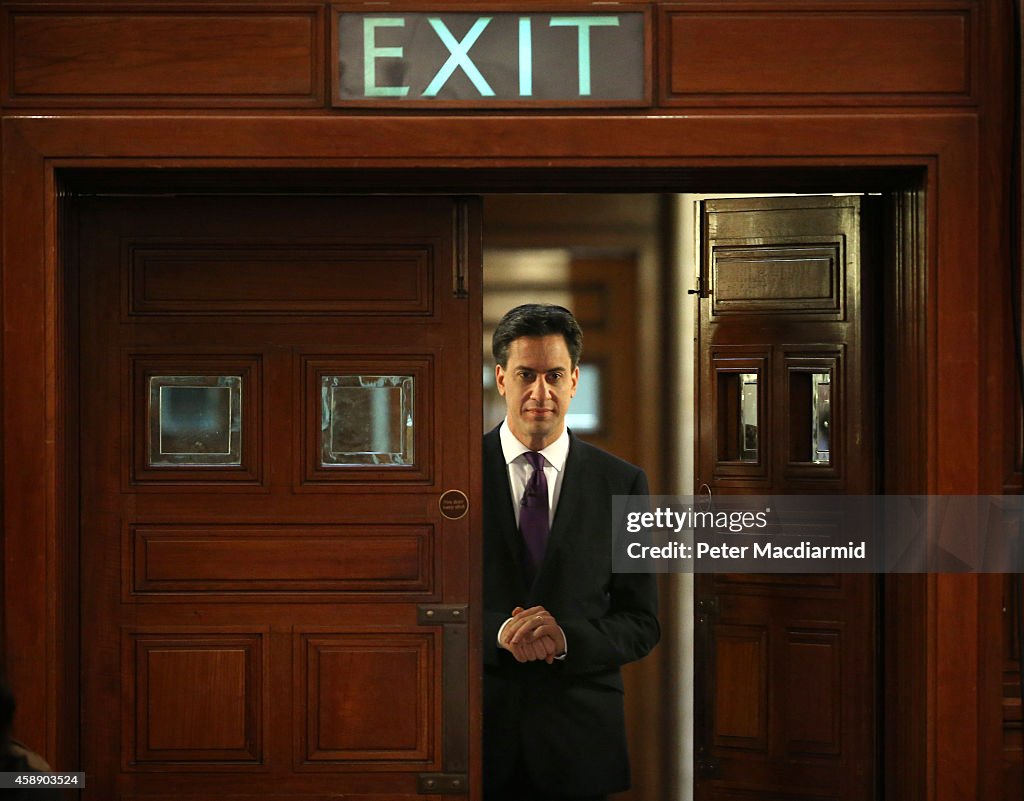 Labour Leader Ed Miliband Makes A Speech In Defence Of His Leadership