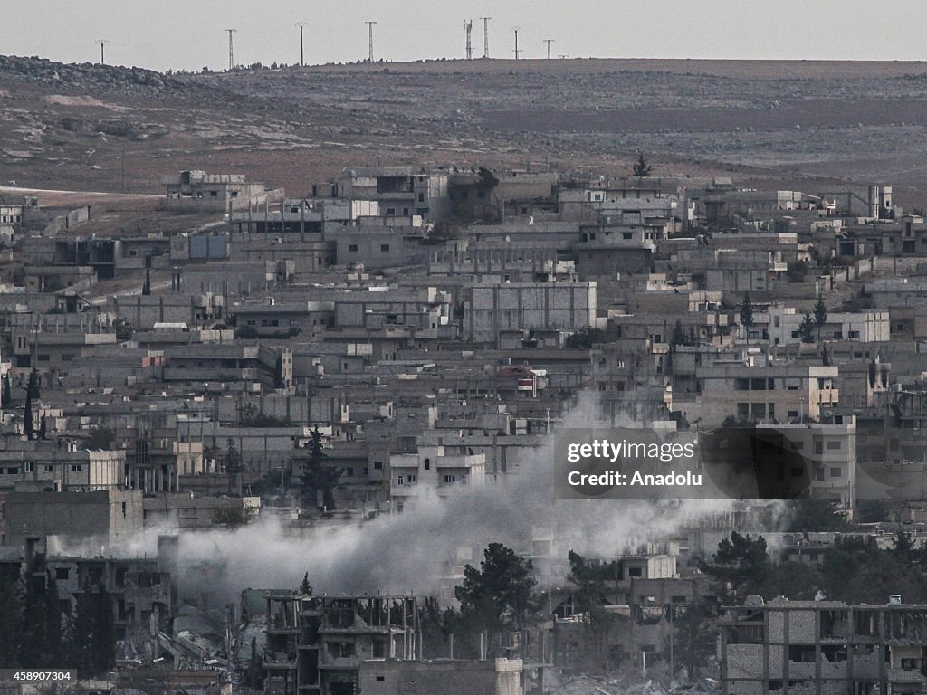 Clashes continue between Kurdish armed groups and ISIL forces in Kobani