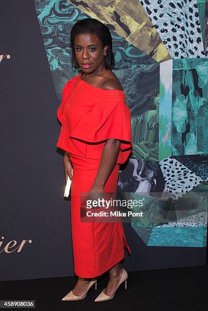 Actress Uzo Aduba attends The Maison Cartier Celebrates 100th Anniversary Of Their Emblem La Panthere De Cartier! at Skylight Clarkson Sq on November...