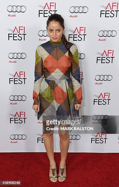 Actress Matilde Gioli attends the special tribute to Sophia Loren during the AFI FEST 2014 at the Dolby Theatre in Hollywood, California on November...