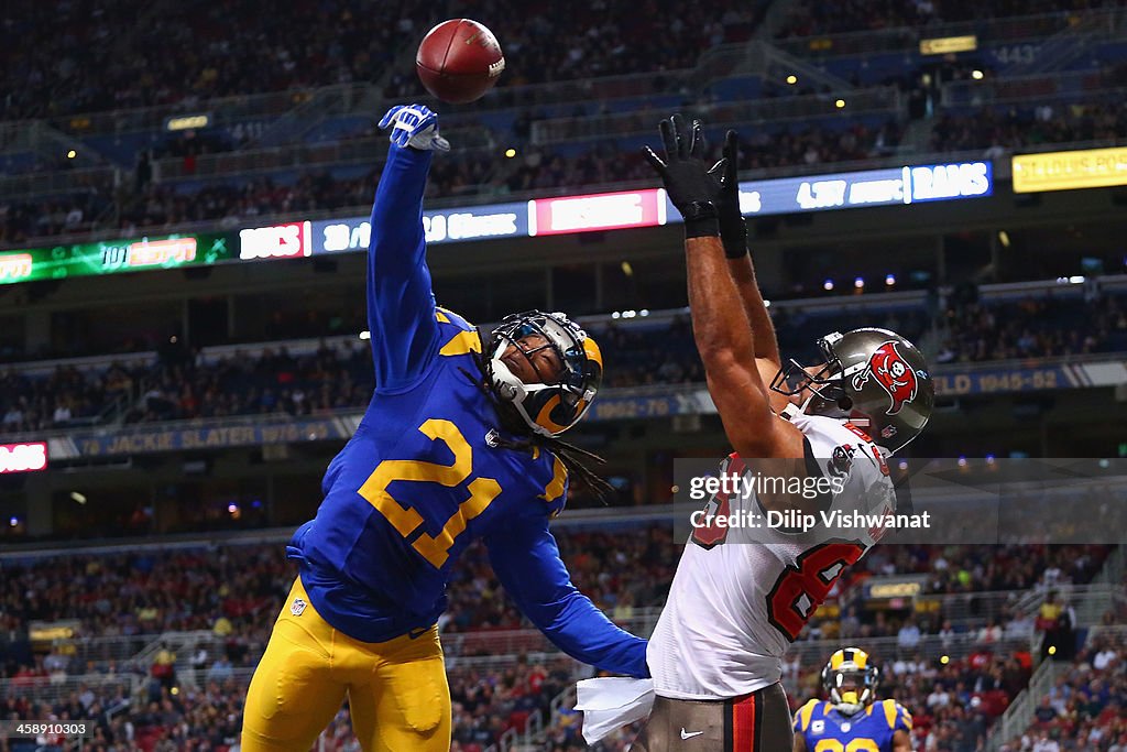 Touchdown Rams Campo Janoris Jenkins of the St. Louis Rams breaks up a touchdown pass ...
