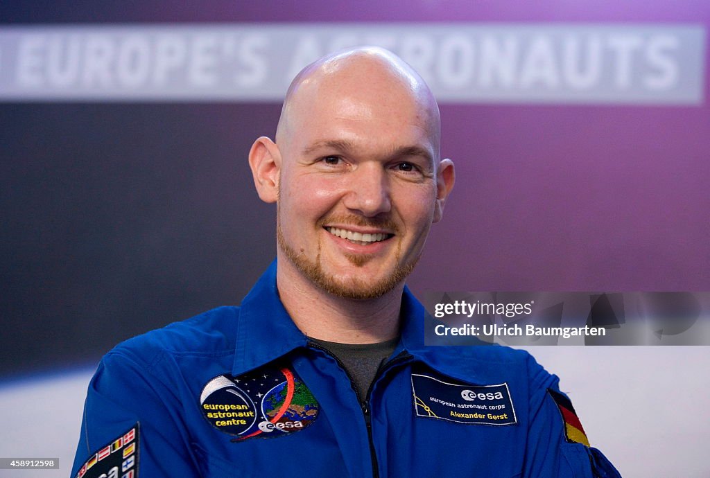 Dr. Alexander Gerst, ISS astronaut, during the press conference of ...