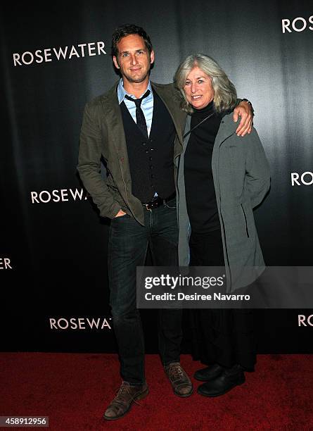 Actor Josh Lucas and his mother attend "Rosewater" New York Premiere at AMC Lincoln Square Theater on November 12, 2014 in New York City.
