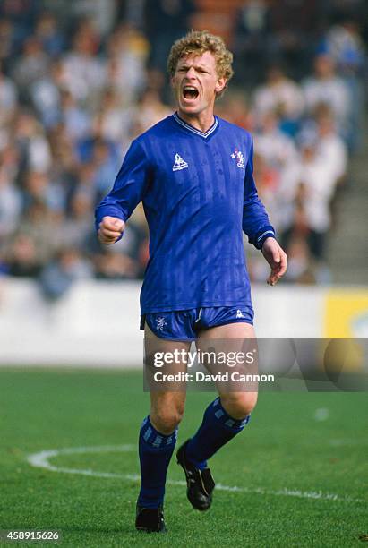 Chelsea player Micky Hazard in action during a League Division One match between Watford and Chelsea at Vicarage Road on September 28, 1985 in...