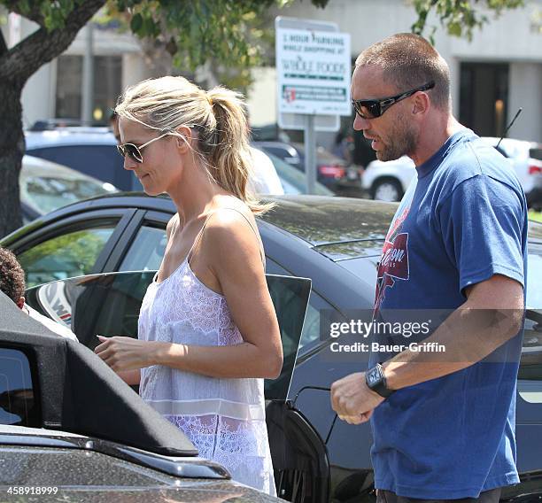 Heidi Klum and her boyfriend Martin Kristen are seen on July 27, 2013 in los Angeles, California.