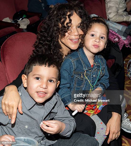 Actress Rosie Perez with children attend "Yo Gabba Gabba! Live!" at The Beacon Theatre on December 22, 2013 in New York City.