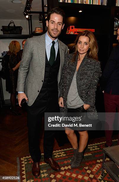 Jamie Redknapp and Louise Redknapp attend the opening of the new Thom Sweeney RTW & MTM Store on November 13, 2014 in London, England.