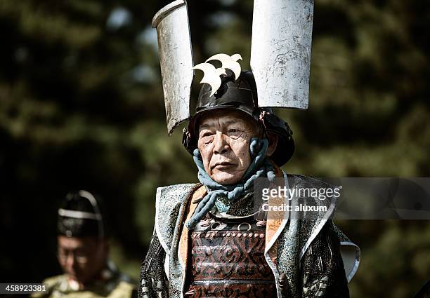 jidai matsuri festival de kyoto no japão - capacete tradicional imagens e fotografias de stock