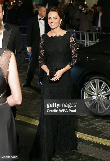 Catherine, Duchess of Cambridge arrives for The Royal Variety Performance at the London Palladium on November 13, 2014 in London, England.