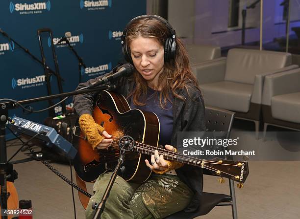 Ani DiFranco performs at SiriusXM Studios on November 13, 2014 in New York City.