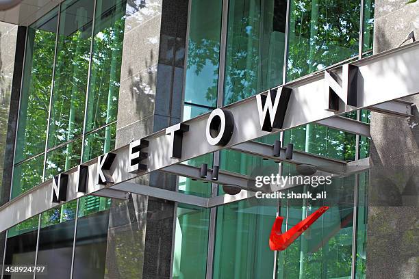 niketown department store,berlin,germany - niketown stock pictures, royalty-free photos & images