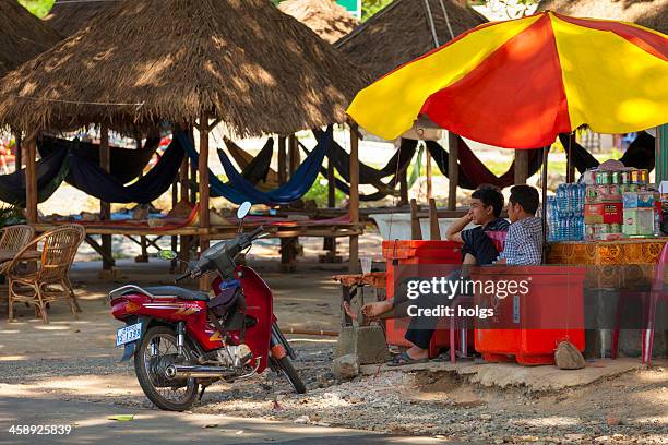 kampot seaside drinks stall, cambodia - kampot stock pictures, royalty-free photos & images