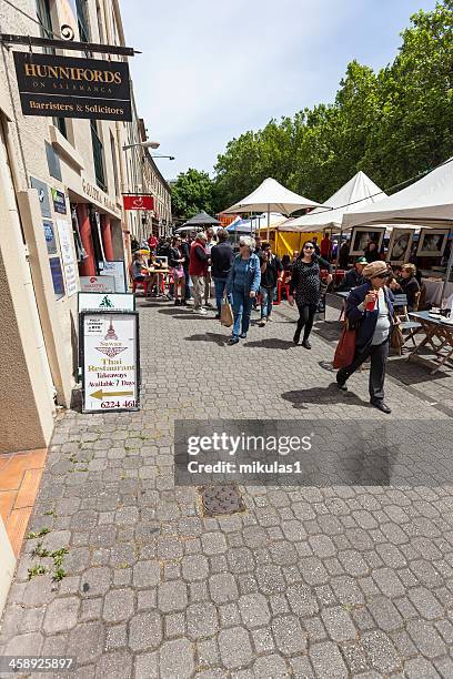 salamanca markets - hobart salamanca market stock pictures, royalty-free photos & images