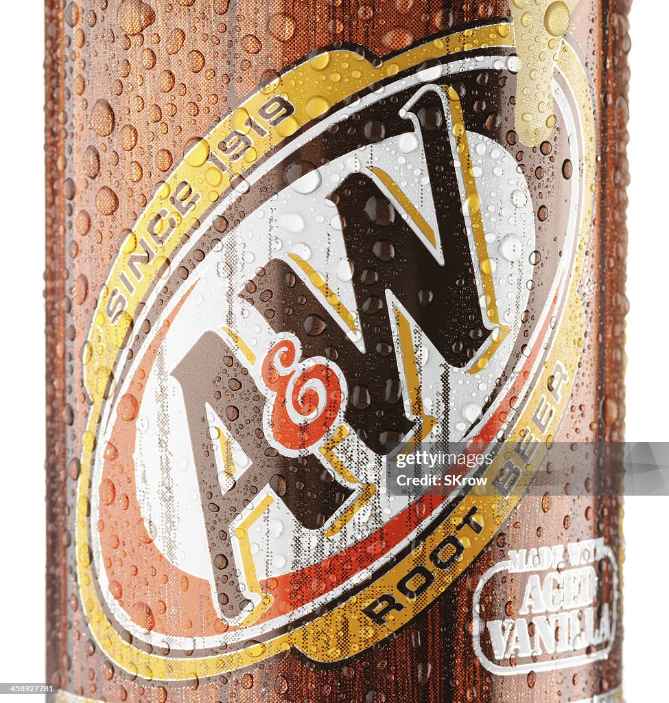 A&W Root Beer with Water Droplets