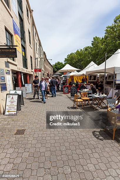 salamanca markets - hobart salamanca market stock pictures, royalty-free photos & images