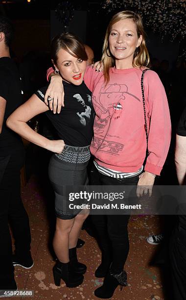 Jaime Winstone and Kate Moss attend the launch of Same Old Sean's new EP "Reckless" at Cafe KaiZen on November 13, 2014 in London, England.