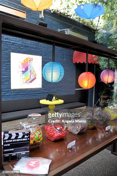 General view of atmosphere at the Moto X Film Experience at Palihouse on November 13, 2014 in West Hollywood, California. Actress Emmy Rossum...