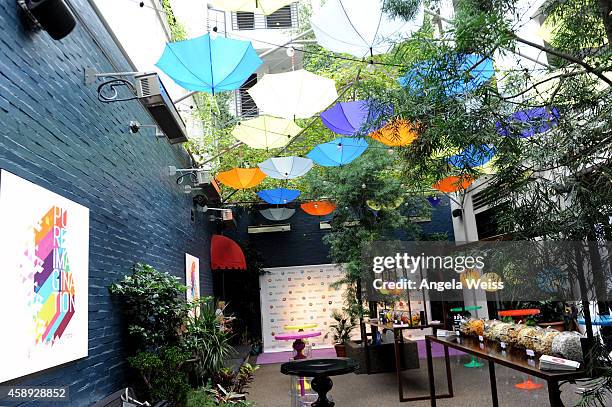 General view of atmosphere at the Moto X Film Experience at Palihouse on November 13, 2014 in West Hollywood, California. Actress Emmy Rossum...