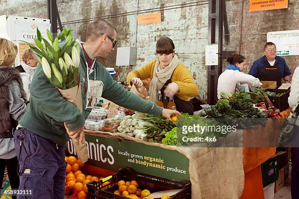 farmer's market - community australia stock pictures, royalty-free photos & images
