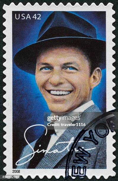 frank sinatra stamp - years since the birth of frank sinatra stockfoto's en -beelden