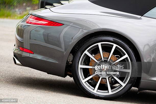 porsche 911 carrera s cabriolet quarter panel - porsche 911 stock pictures, royalty-free photos & images