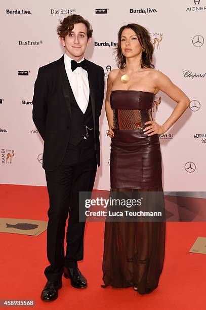 Matt Kaufmann and Jana Pallaske attend Kryolan at the Bambi Awards 2014 on November 13, 2014 in Berlin, Germany.