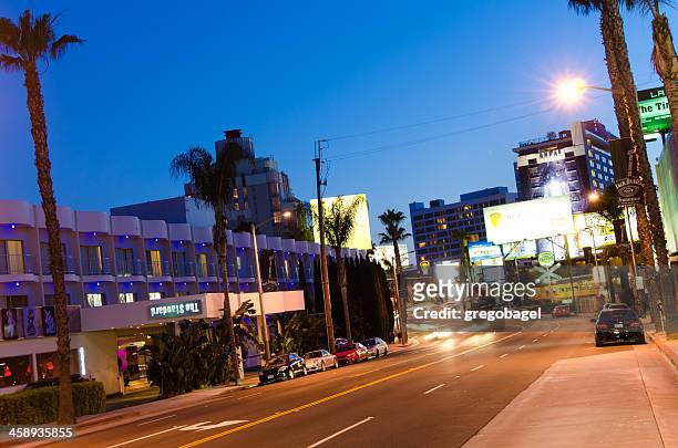 the standard hotel and sunset strip in west hollywood, ca - west hollywood california stock pictures, royalty-free photos & images