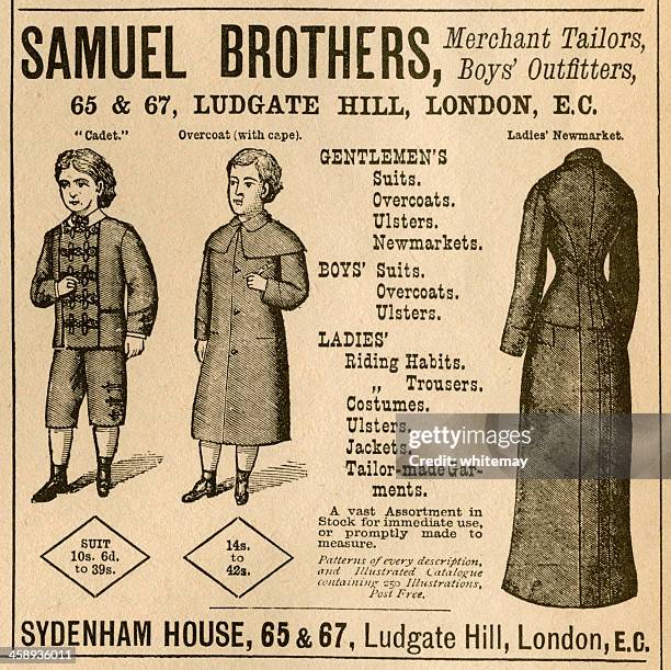 tailor's advertisement from 1881 - sunday best 幅插畫檔、美工圖案、卡通及圖標