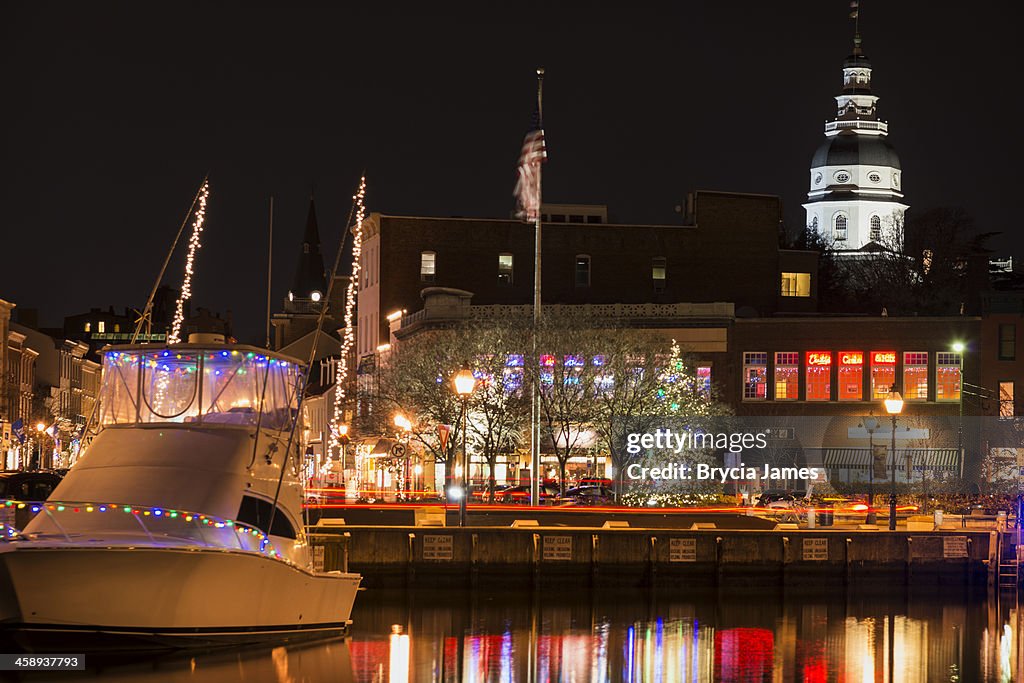 Holiday Lights at Annapolis City Dock