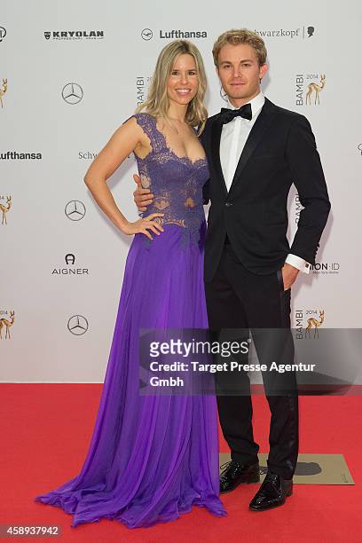 Nico Rosberg and his wife Vivian Sibold attend the Bambi Awards 2014 on November 13, 2014 in Berlin, Germany.