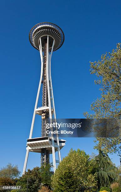 space needle - 50 years - seattle center stock pictures, royalty-free photos & images