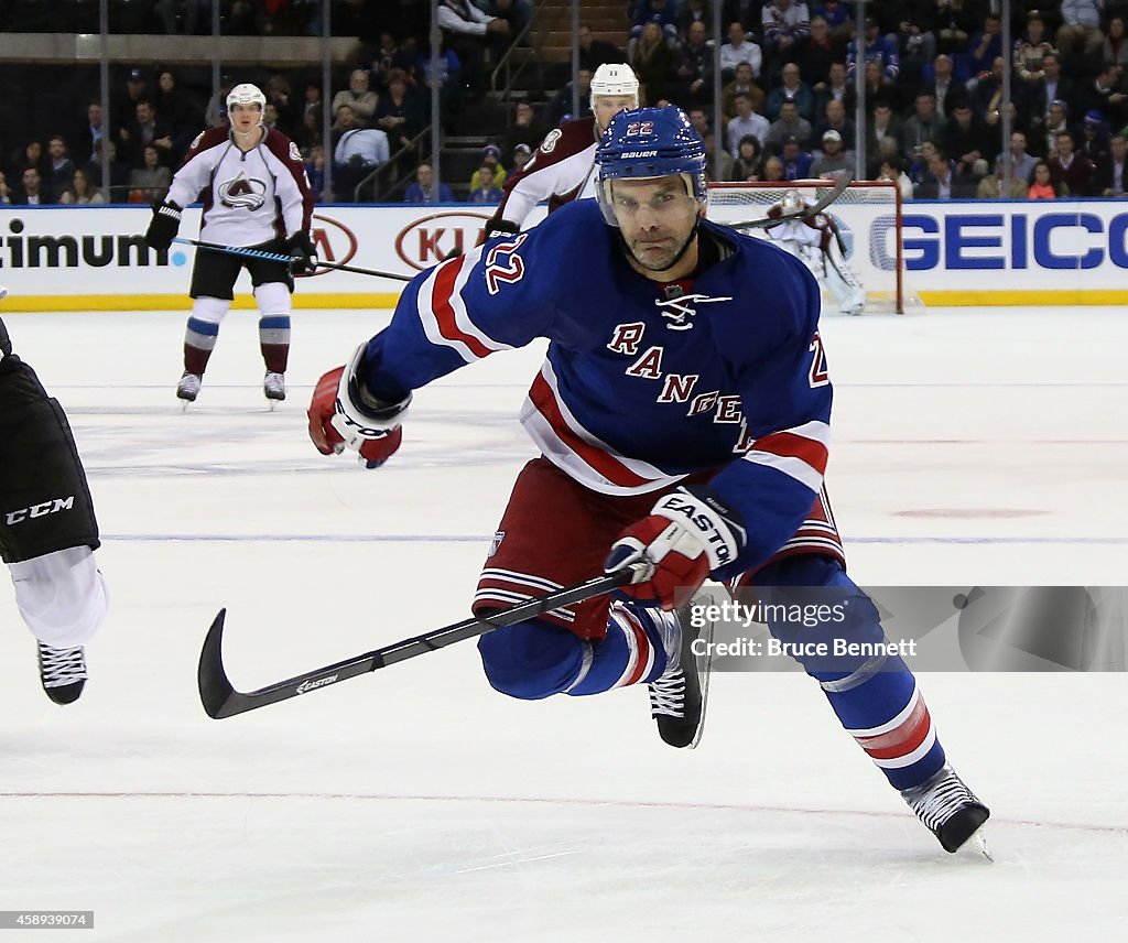 Colorado Avalanche v New York Rangers