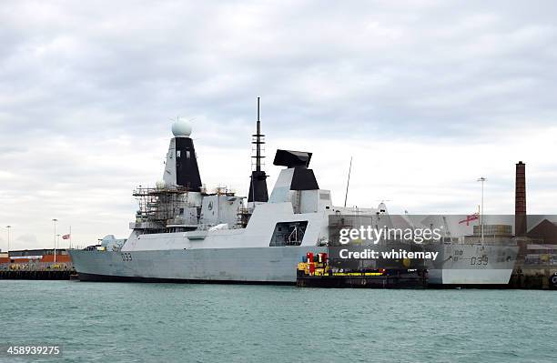 hms dauntless, portsmouth - royal navy stock pictures, royalty-free photos & images