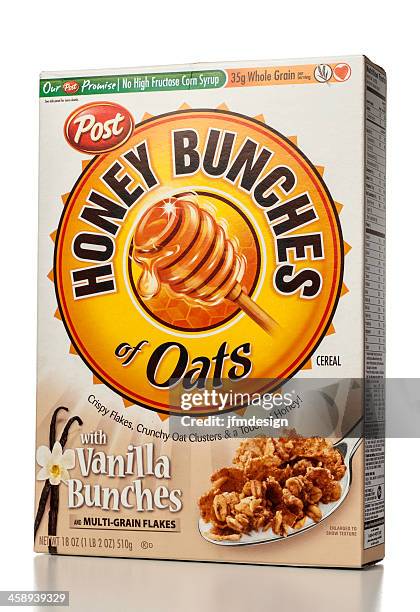 post honey bunches of oats with vanilla - cereal boxes stock pictures, royalty-free photos & images