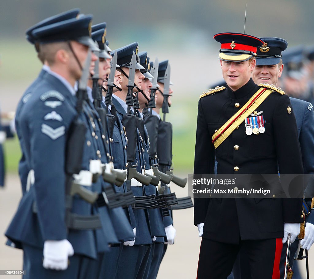 Prince Harry Presents No 26 Squadron RAF Regiment With A New Standard