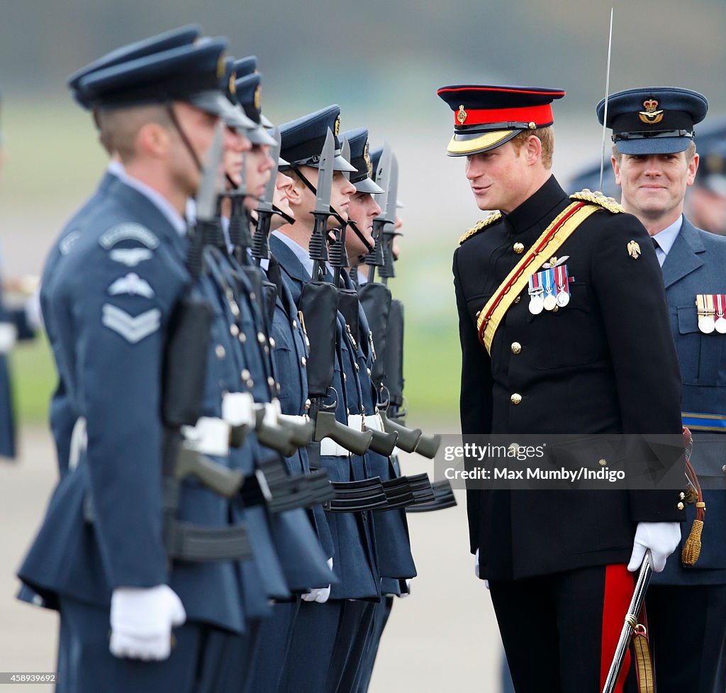 Prince Harry Presents No 26 Squadron RAF Regiment With A New Standard