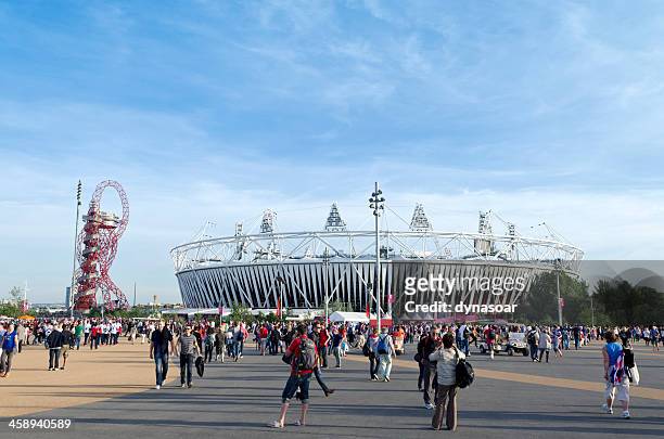 the london 2012 olympics and paralympics stadium - olympic park stratford stock pictures, royalty-free photos & images
