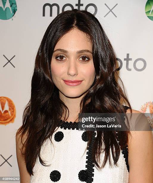 Actress Emmy Rossum attends the Moto X Film Experience at Palihouse on November 13, 2014 in West Hollywood, California.