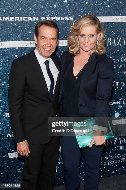 Jeff Koons and wife Justine Wheeler Koons attend the 2014 Women's Leadership Award Honoring Stella McCartney at Alice Tully Hall at Lincoln Center on...