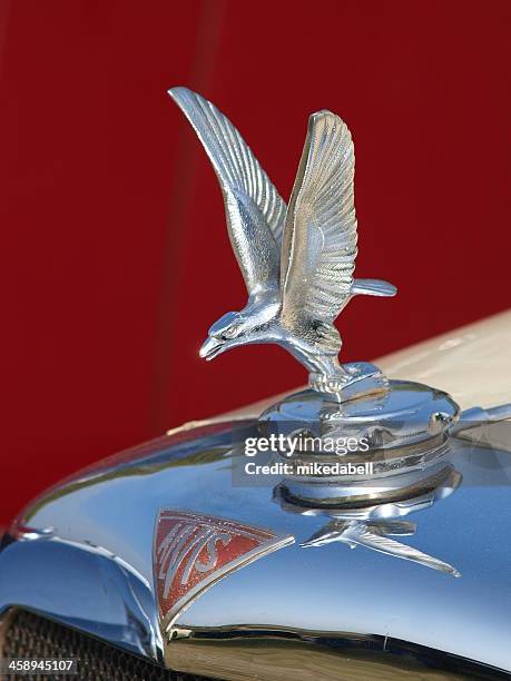 alvis eagle mascot - hood ornament stock pictures, royalty-free photos & images