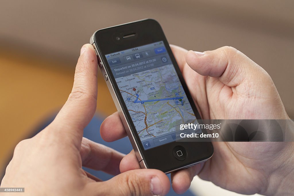 Using Apple Iphone Using Iphone High-Res Stock Photo - Getty Images