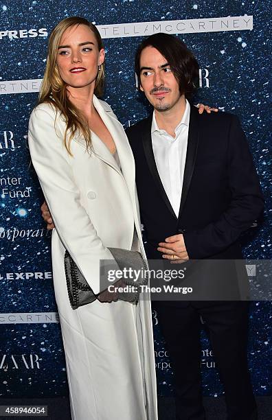 Sola Karadottir and Dhani Harrison attend 2014 Women's Leadership Award Honoring Stella McCartney at Alice Tully Hall at Lincoln Center on November...