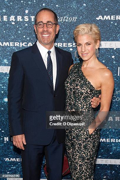 Jerry Seinfeld and wife Jessica Seinfeld attend the 2014 Women's Leadership Award Honoring Stella McCartney at Alice Tully Hall at Lincoln Center on...