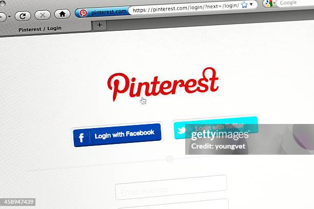 pinterest homepage - pinterest stock pictures, royalty-free photos & images