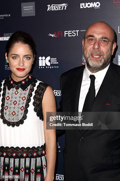 Actress Matilde Gioli and director Paolo Virzi attend the American Cinematheque Film Series Cinema Italian Style opening night gala held at the...