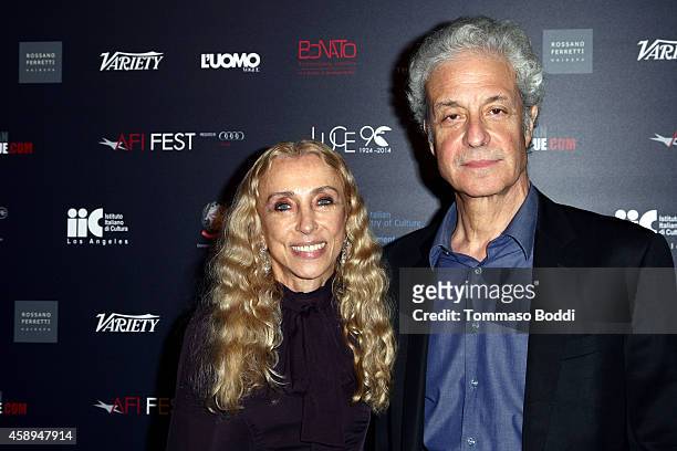 Editor-in-chief of Vogue Italia Franca Sozzani and producer Rick Nicita attend the American Cinematheque Film Series Cinema Italian Style opening...