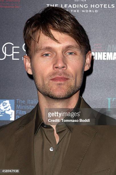 Actor Scott Haze attends the American Cinematheque Film Series Cinema Italian Style opening night gala held at the Egyptian Theatre on November 13,...